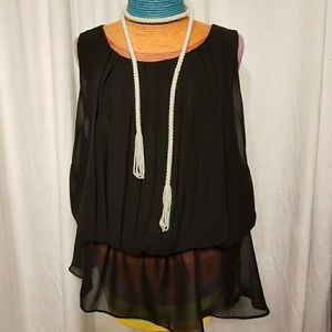 Bisou Bisou sheer blouse